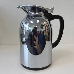 Vintage Tiger Corp. Chrome-Plated Mid-Century Insulated Carafe Pitcher 7.5"
